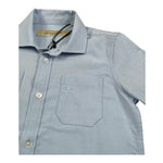 Trussardi Camicia Mezza Manica Tinta Unita con Taschino per Bambino TBP26056CA AZZURRO TRUSSARDI 