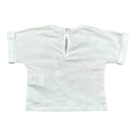 Miss Grant T-Shirt Girocollo Tinta Unita con Stampa per Neonata MG1277 BIANCO MISS GRANT 