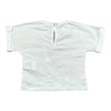 Miss Grant T-Shirt Girocollo Tinta Unita con Stampa per Neonata MG1277 BIANCO MISS GRANT 