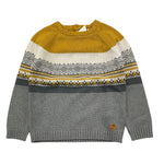 CANADA HOUSE maglia tricolore girocollo con fantasia Grigio per Neonato BBGRECO GRIGIO CANADA HOUSE 