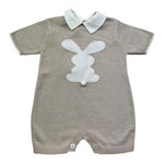 Isabel & Martinez Pagliaccetto Mezza Manica Tinta Unita con Colletto per Neonato IM25N538 BEIGE ISABEL & MARTINEZ 
