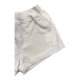 Cesare Paciotti Solid Color Bermuda Shorts with White Logo for Newborns