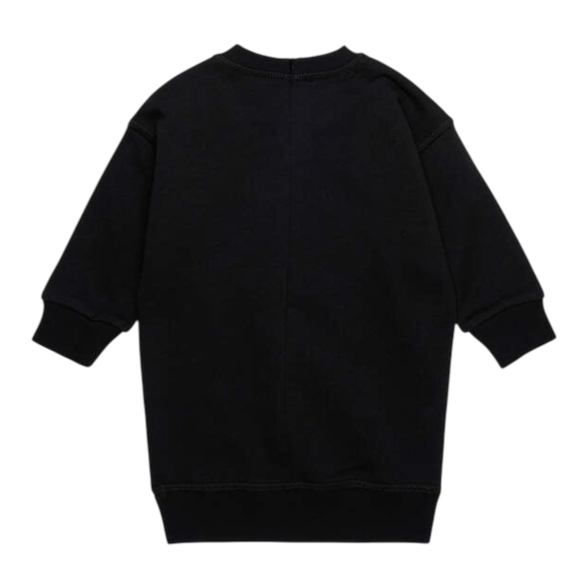 DSQUARED2 abito tinta unita girocollo con stampa Nero per Neonata DQ2700 NERO DSQUARED2 