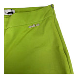 Gaelle Solid Color Pants with Adjustable Waist Acid Green for Girls