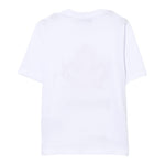 Dsquared2 T-Shirt Girocollo Tinta Unita con Stampa per Bambino DQ2770 BIANCO DSQUARED2 