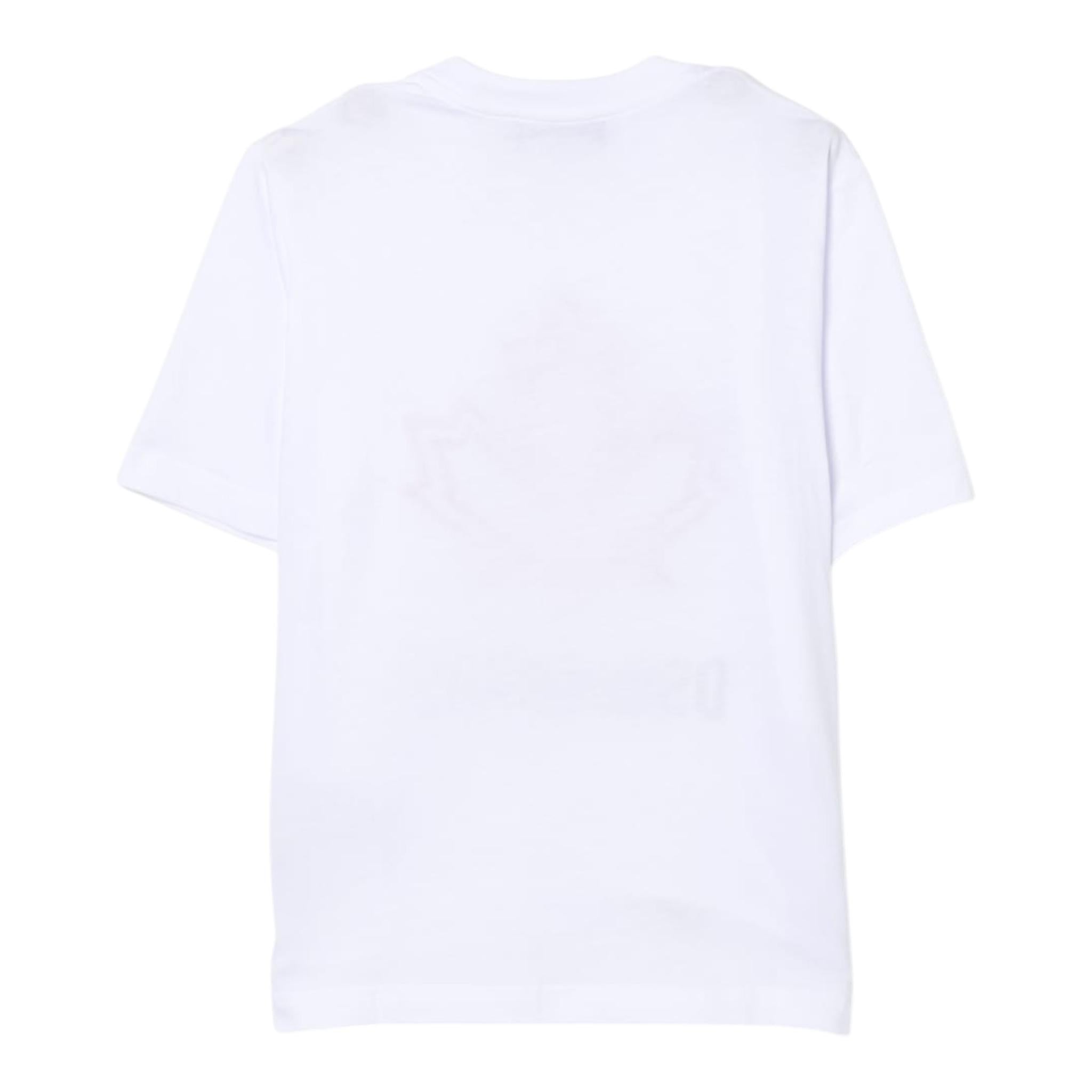 Dsquared2 T-Shirt Girocollo Tinta Unita con Stampa per Bambino DQ2770 BIANCO DSQUARED2 