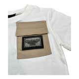 Maison 9 Paris T-Shirt Girocollo Tinta Unita con Tasca per Neonato C900100 BIANCO MAISON 9 PARIS 