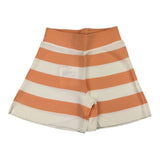 Vicolo Two-Tone Short With Elastic Waist And White Striped Pattern For Girls