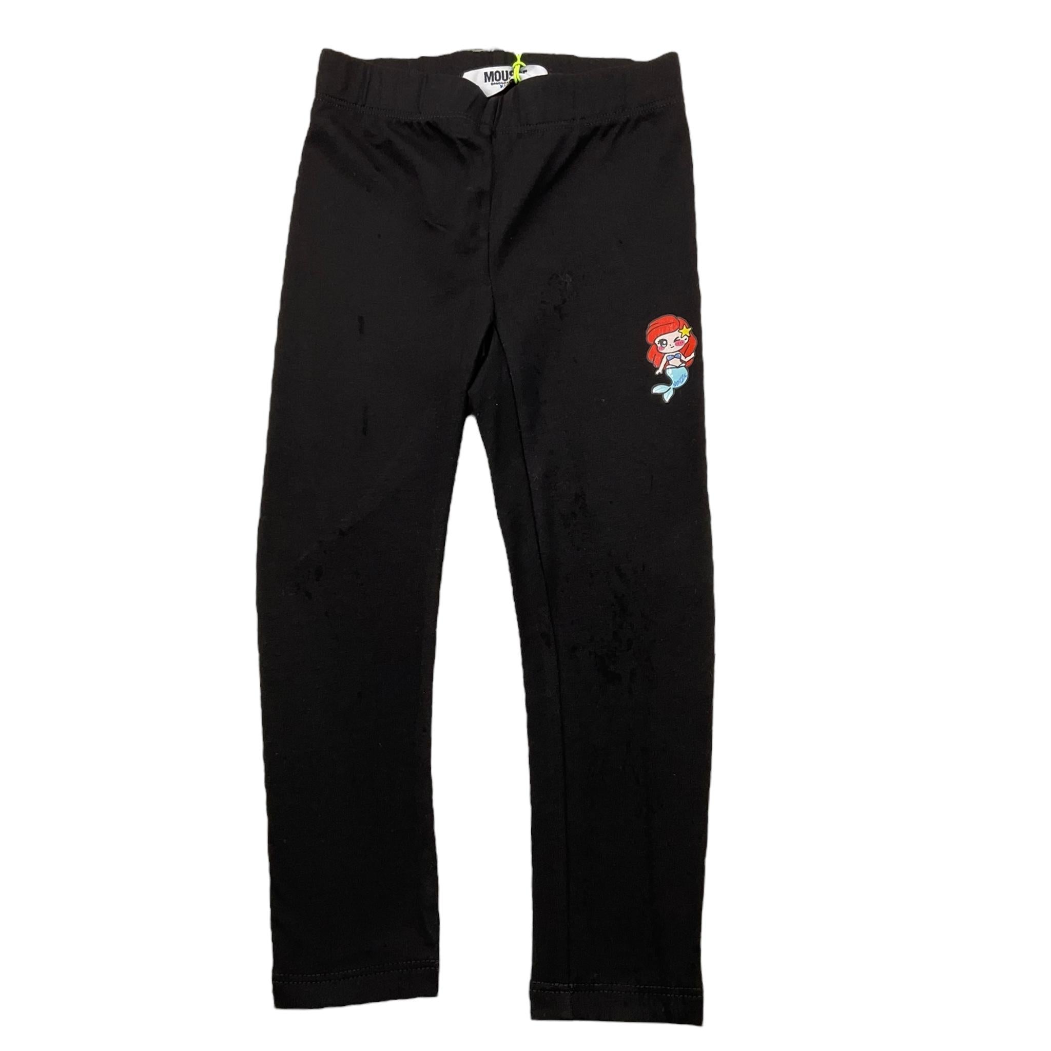 Mousse Leggins Tinta Unita con Stampa per Bambina SKL375B NERO MOUSSE 