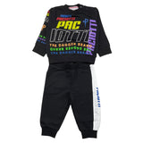 Cesare Paciotti 2 Piece Set Sweatshirt-Pants Solid Color Black For Boys