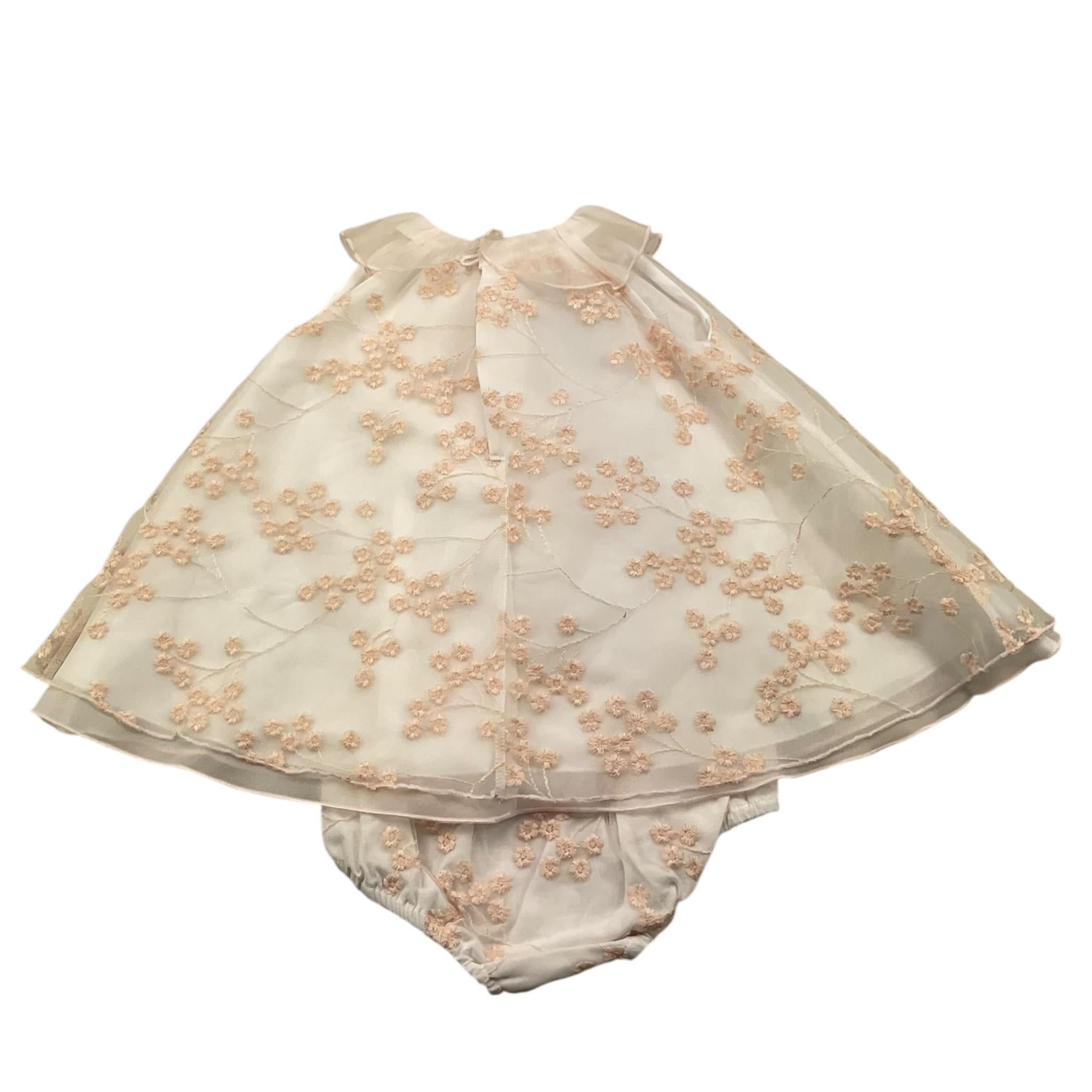 LA STUPENDERIA abito giromanica tinta unita cn culotte Bianco per Neonata CBAB56 BIANCO LA STUPENDERIA 