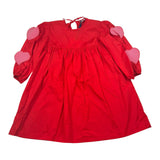 Piccola Ludo Abito Manica Lunga Tinta Unita per Bambina BS10WB082 ROSSO PICCOLA LUDO 