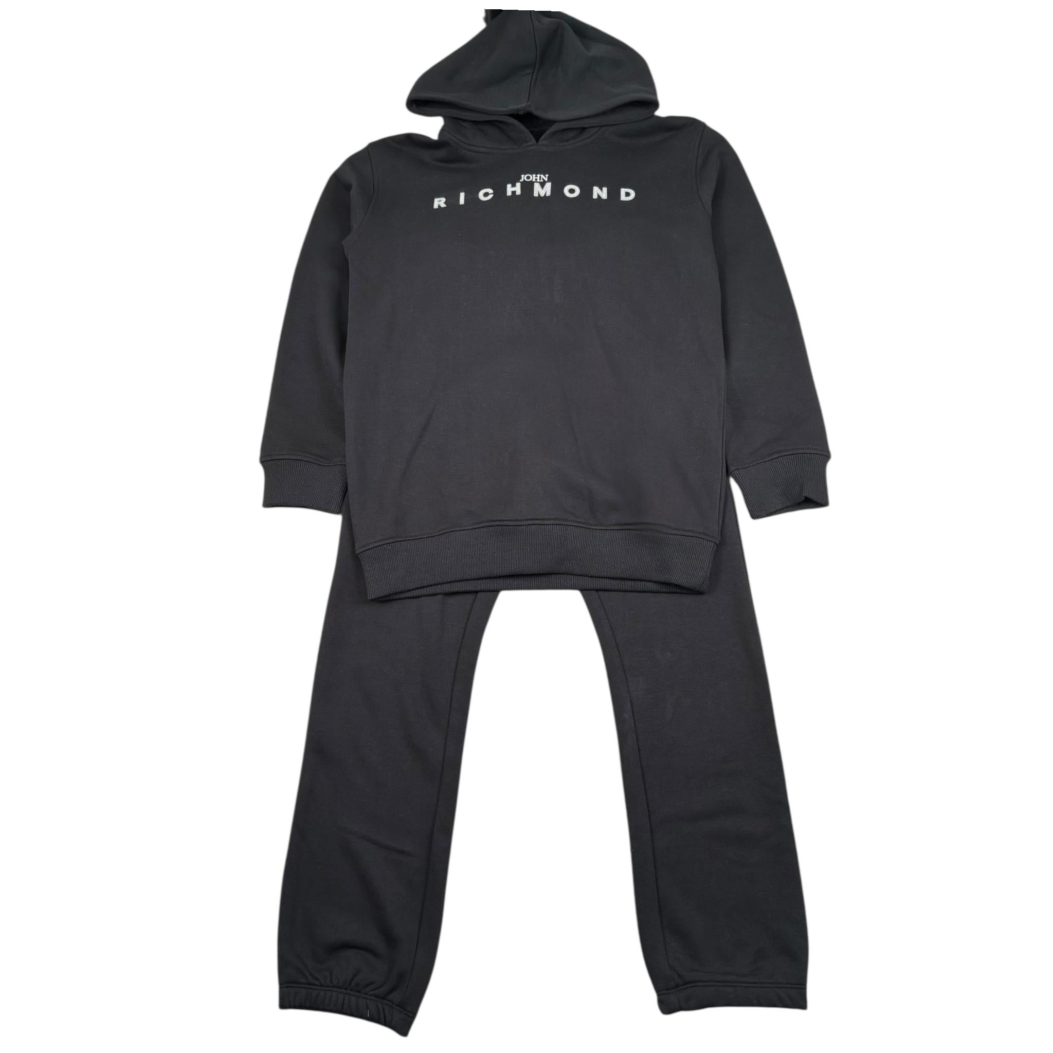 John Richmond Completo 2 Pezzi Felpa-Pantalone Tinta Unita per Bambino RGP26013CF NERO JOHN RICHMOND 