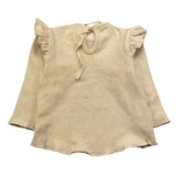 PETIT INDI maglia tinta unita con rouches Panna per Neonata AW24BK5207X PANNA PETIT INDI 