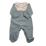 CALAMARO tutine tinta unita con stampa Blu per Neonata 33036 BLU CALAMARO 