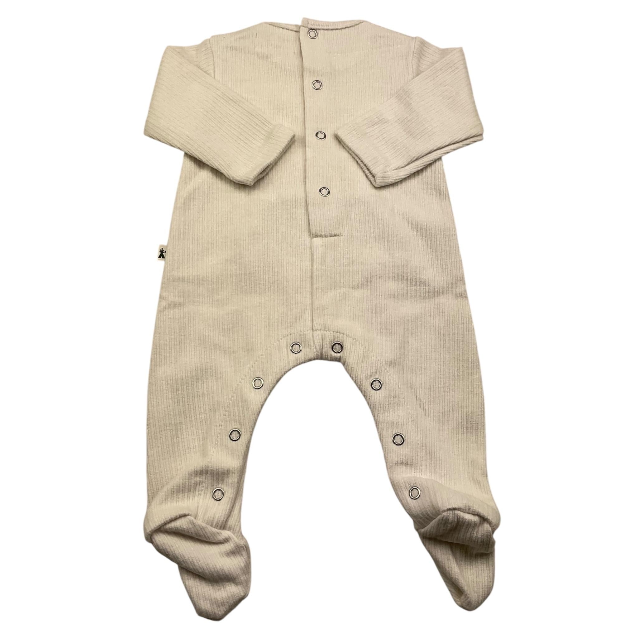 PETIT INDI tutina manica lunga tinta unita Panna per Neonato AW24B1202 PANNA PETIT INDI 