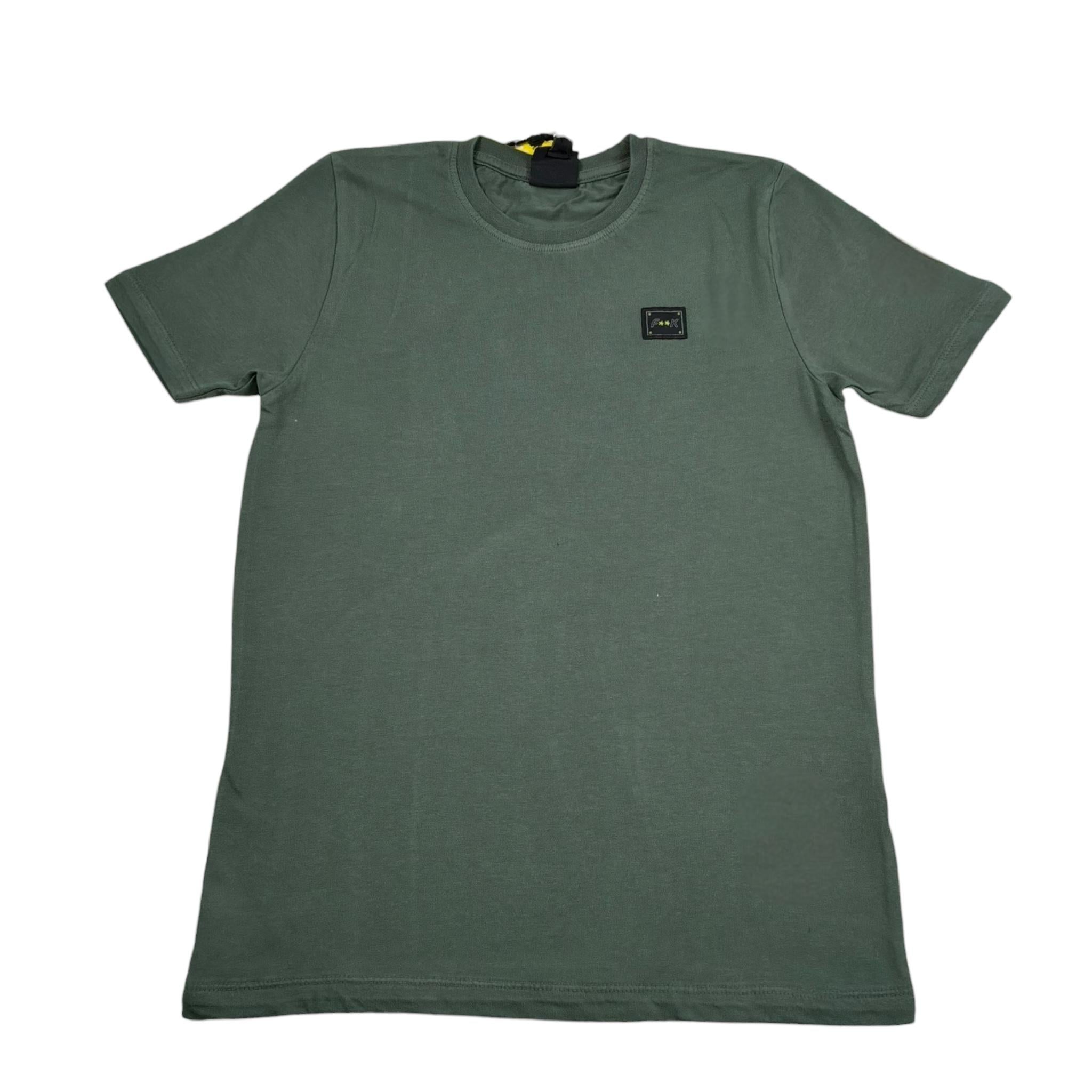 F**K T-Shirt Girocollo Tinta Unita con Stampa per Bambino FJ2450038MG VERDE F**K 