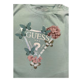 Guess Shirt Girocollo Tinta Unita con Stampa per Neonata K5RI08K6YW4X AZZURRO GUESS 