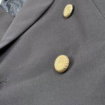 Fun & Fun Giacca Tinta Unita Doppiopetto per Bambina FCJJK15484 NERO FUN & FUN 