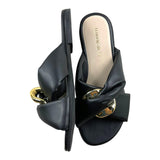 Florens Black Solid Color Slipper For Girls