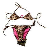4Giveness 2Pcs Triangle-Briefs Costume Brown Spotted Pattern For Girls