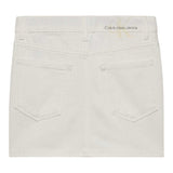 Calvin Klein Solid Color Denim Skirt Cream for Girls