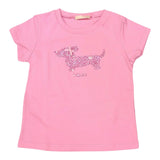 Liu Jo T-Shirt Girocollo Tinta Unita con Brillantini per Bambina KA5021JX ROSA LIU JO 