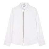 Boss Camicia Manica Lunga Tinta Unita con Logo per Bambino J52010 BIANCO BOSS 