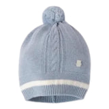 MINI BANDA cappello tinta unita con pon pon Azzurro per Neonato 3A303 AZZURRO MINI BANDA 