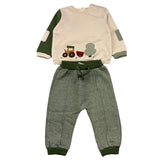 MAYORAL completo 4 pezzi 2 felpe-2 pantalone biclore Verde/beige per Neonato 2625 VERDE/BEIGE MAYORAL 