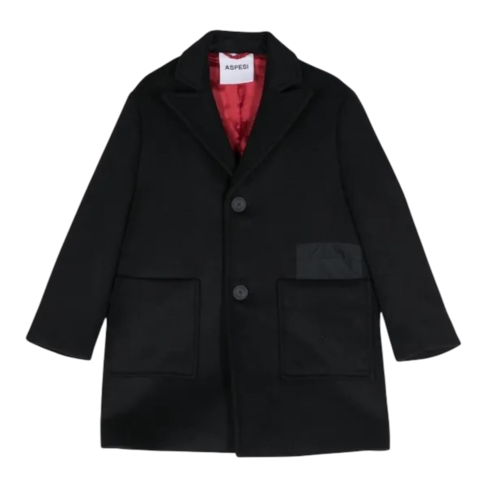 ASPESI cappotto tinta unita con bottoni Blu per Bambino F24016GPW0061 BLU ASPESI 