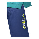 ICEBERG completo tuta 2pz bicolore felpa-pantalone Verde/blu per Bambino CFICE5300NB VERDE/BLU ICEBERG 
