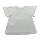 M+E' T-Shirt Girocollo tinta unita con Stampa Bianco per Neonata UE1276 BIANCO M+E' 