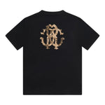 ROBERTO CAVALLI t-shirt girocollo tinta unita con stampa in contrasto Nero per Bambino TJT60J NERO ROBERTO CAVALLI 