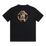ROBERTO CAVALLI t-shirt girocollo tinta unita con stampa in contrasto Nero per Bambino TJT60J NERO ROBERTO CAVALLI 
