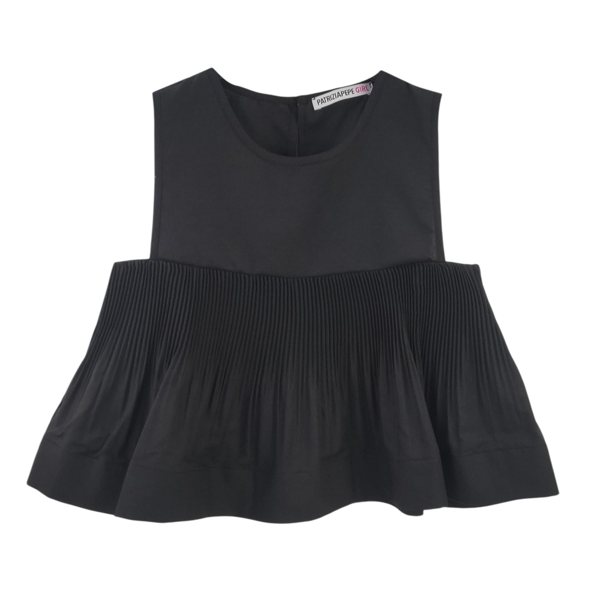Patrizia Pepe Camicia Giromanica tinta unita Nero per Bambina 7C0240 NERO PATRIZIA PEPE 