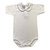 Babidu Body Mezza Manica Tinta Unita Bianco Per Neonato