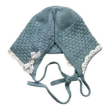 Paz Rodriguez Plain Hat With Laces Blue For Newborn