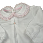 La Stupenderia Tutina Tinta Unita con Colletto per Neonata TBTT54 BIANCO LA STUPENDERIA 