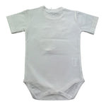 Manuel & Frank Body Mezza Manica Tinta Unita con Taschino per Neonato MF7346I BIANCO/BEIGE MANUEL & FRANK 