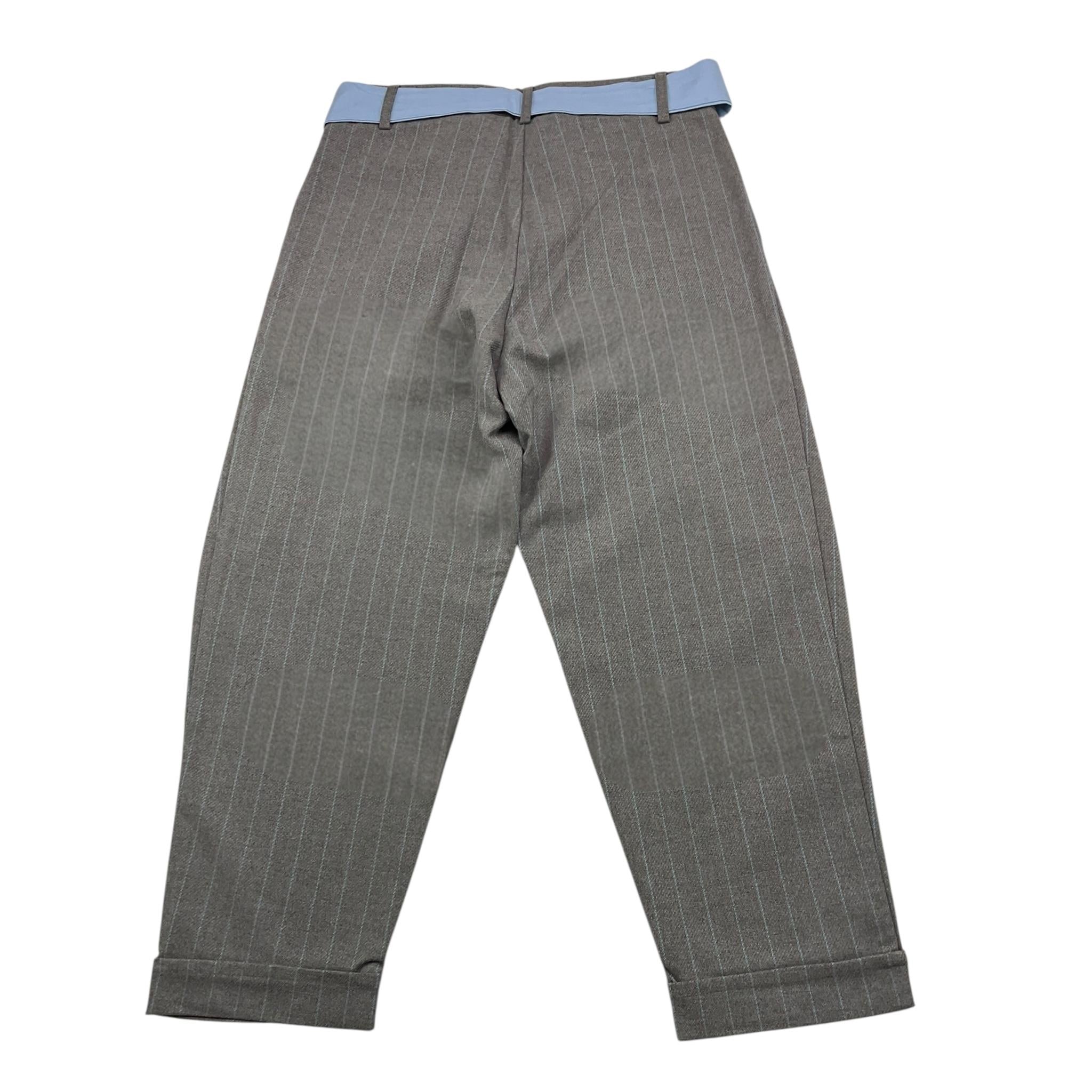 MANILA GRACE pantalone tinta unita con cintura fantasia a righe Grigio per Bambina MFJF24P140 GRIGIO MANILA GRACE 
