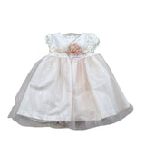 Magil Abito Cerimonia Tinta Unita con Tulle per Neonata FN39610 BIANCO MAGIL 