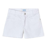 Mayoral Short Tinta Unita con Applicazioni per Bambina 3205 BIANCO MAYORAL 