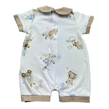 Le Bebe Pagliaccetto Mezza Manica Tinta Unita con Stampe per Neonato LBB5289 BIANCO LE BEBE 