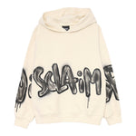 DISCLAIMER felpa con cappuccio tinta unita e stampa Panna per Bambino 24IDK58242X PANNA DISCLAIMER 