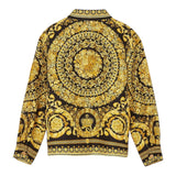 Versace Plain Black Patterned Shirt For Girls