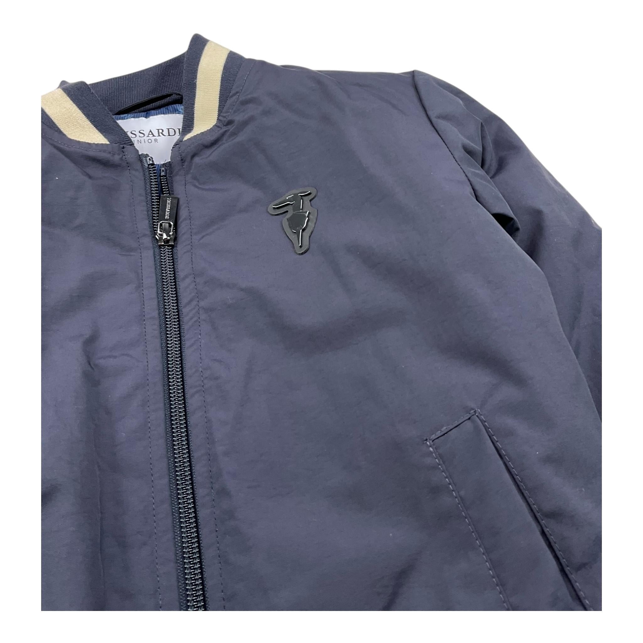 TRUSSARDI giubbino tinta unita con zip Blu per Bambino TBA25053GB BLU TRUSSARDI 