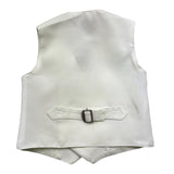 Daniele Alessandrini Solid Color Vest with Cream Buttons for Newborns