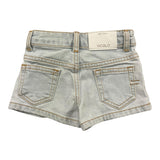 Vicolo Short Solid Color With Adjustable Waistline Blue For Baby Girl