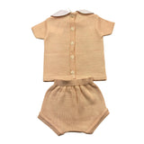 Babidu 2 Piece Set T-Shirt-Panties Solid Color Peach For Baby Girl